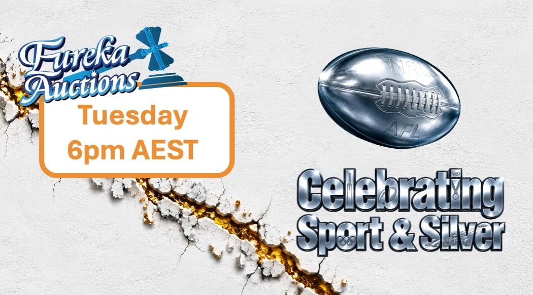 Eureka Auctions LIVE - Sport & Silver! eBay : 6pm Tues 29th Sep AEST