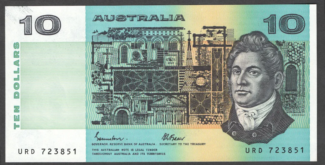 Lot 43 — 1985 $10 Johnston/Fraser [URD] Unc