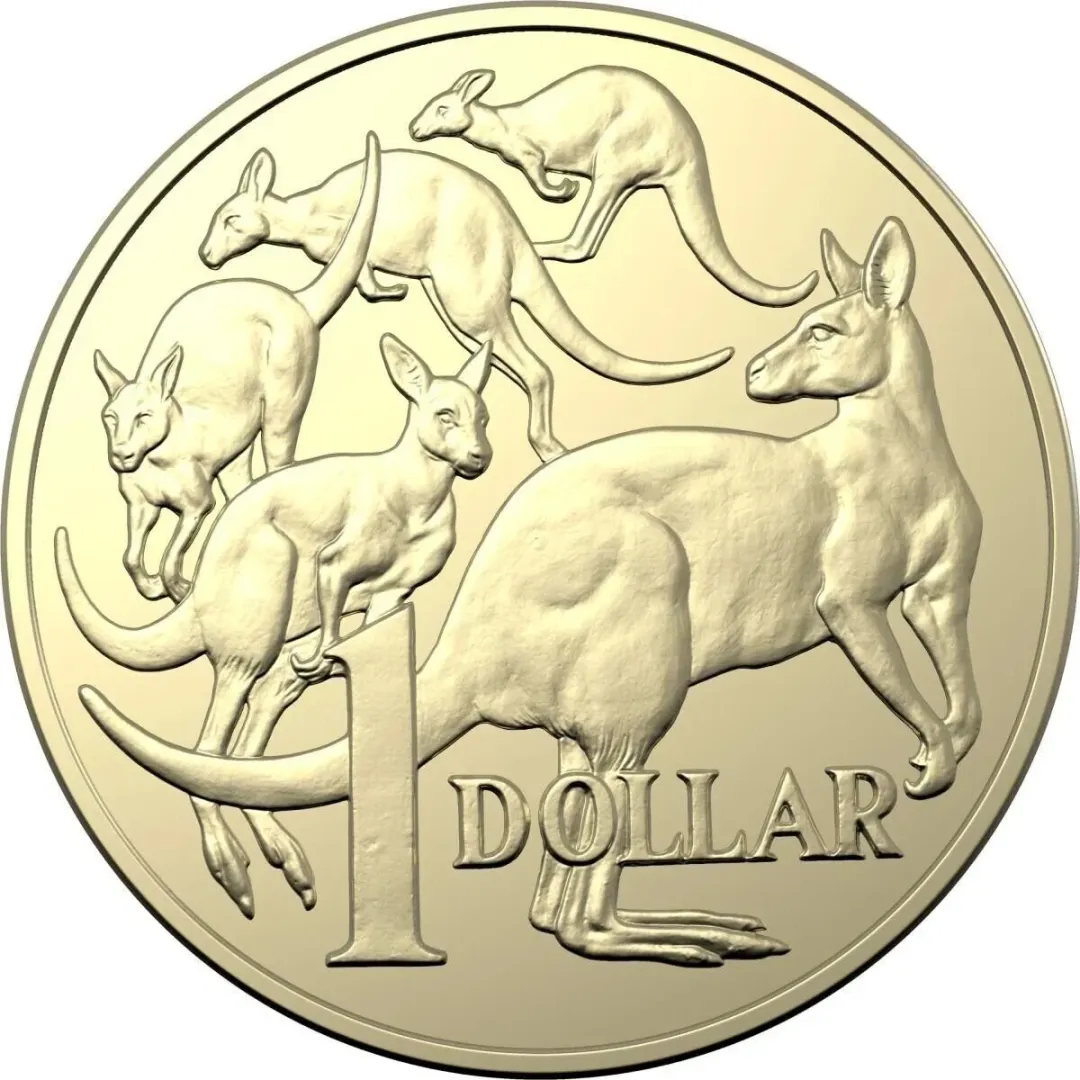 Lot 5 — 2014 $1 MOR, low mintage year 1.052m (2014 ANZAC had 21.9m) (40 circulated coins)