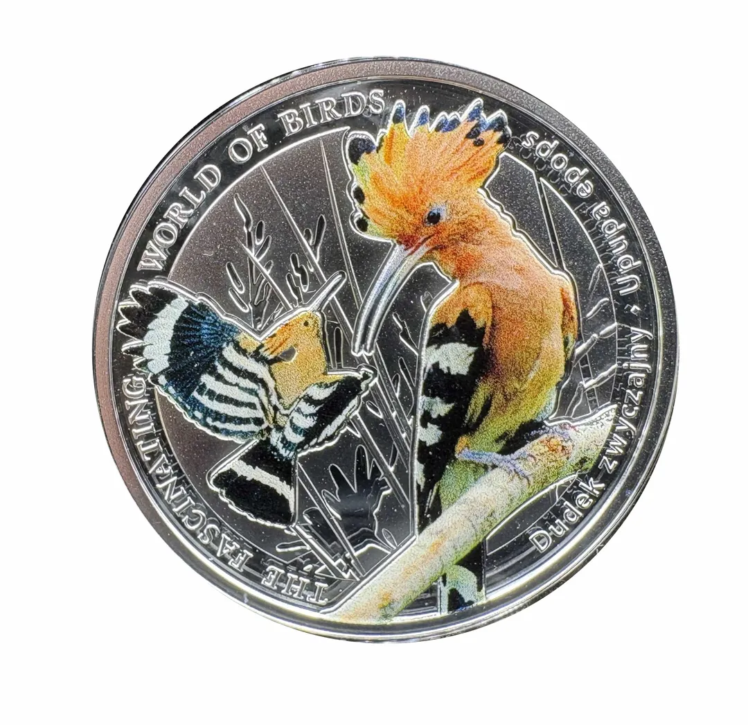Lot 18 — 2014 1 Niue "Fascinating World of Birds" Eurasian Hoopoe [Dudek Zwyczajny] .999 (17.48g silver) Proof