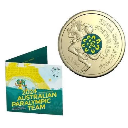 Lot 25 — 2024 Paralympic $2 Coloured Coin