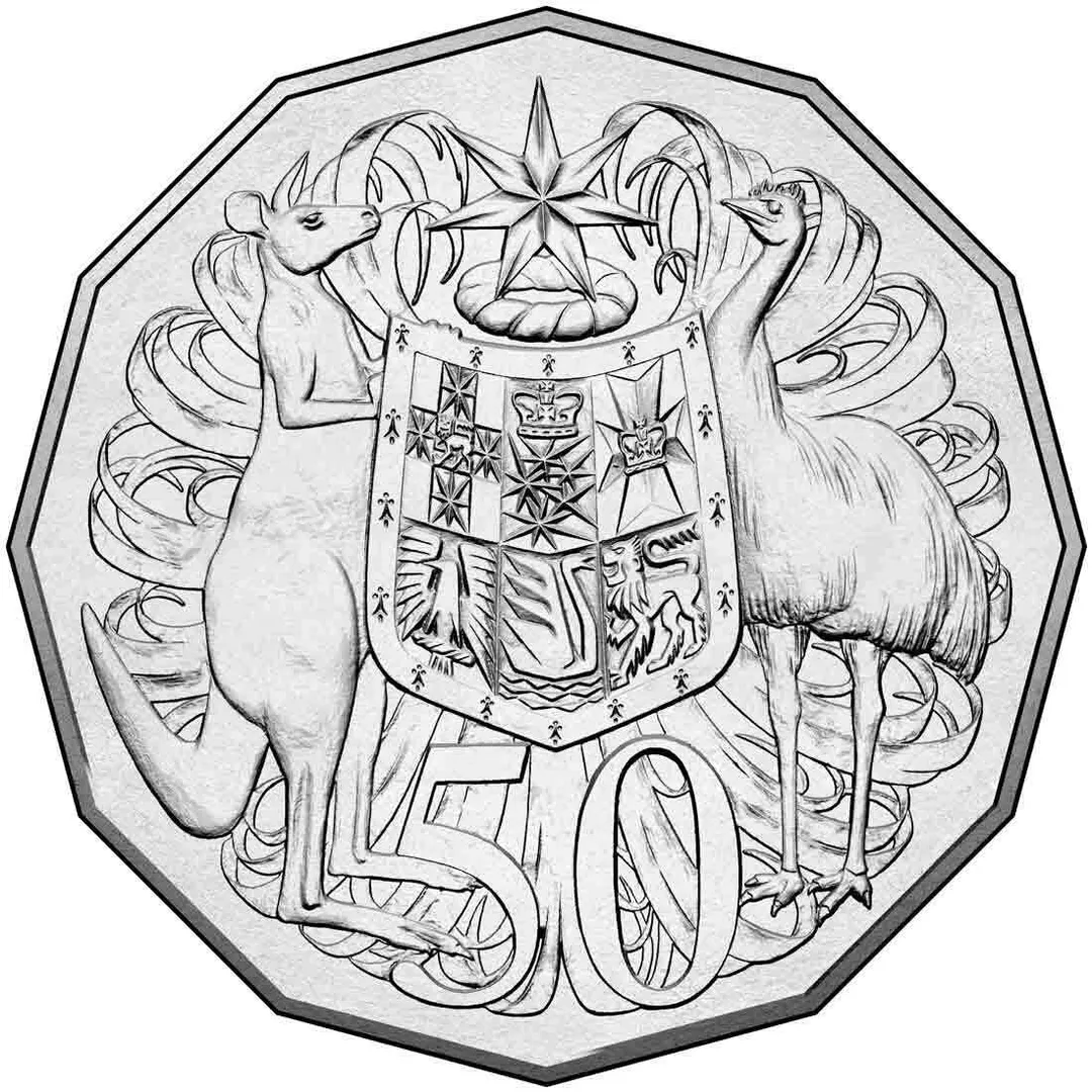 Lot 1 — 1993 50c Coat of Arms, low mintage year $1m - 2 Bags of 20 (40)