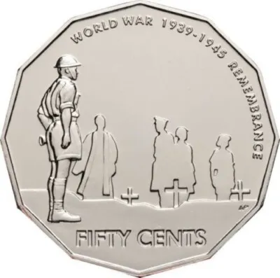 Lot 4 — 2005 50c End of WWII design, assorted cuds - Mainly queens Chin, some robe cuds - 1 Bag of 20 (20)