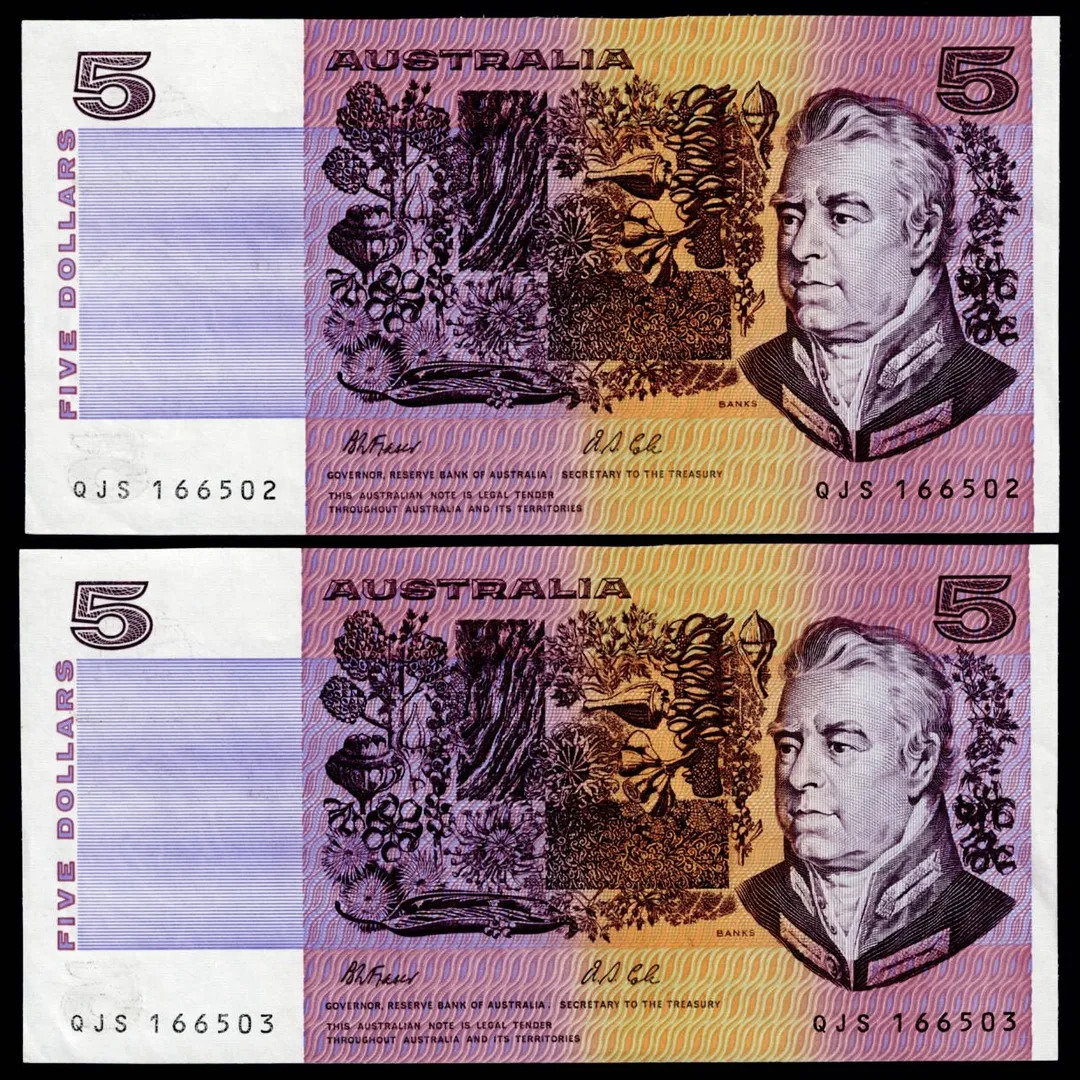 Lot 28 — $5 Fraser/Cole General Prefix Pair