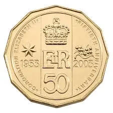 Lot 19 — 2003 50c 50th Anniversary of the Coronation of Queen Elizabeth - Al-bronze - Unc