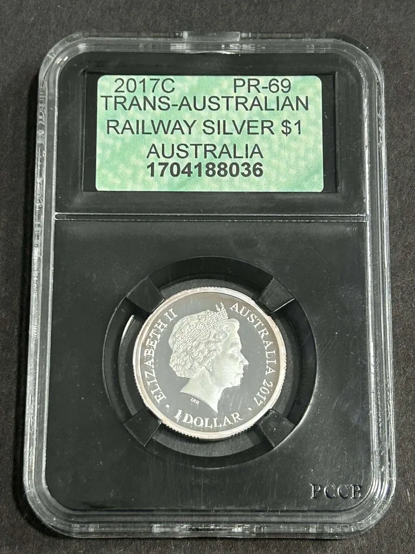 Lot 20 — 2017 $1 Trans-Australian Railway Silver NGC PR 69