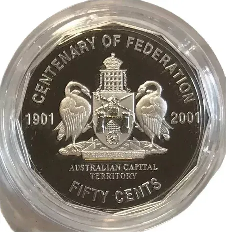 Lot 17 — 2001 50c ACT Centenary of Federation - Proof