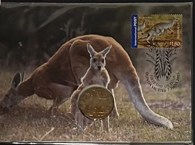 Lot 28 — Kangaroo Coin & Stamp Cover