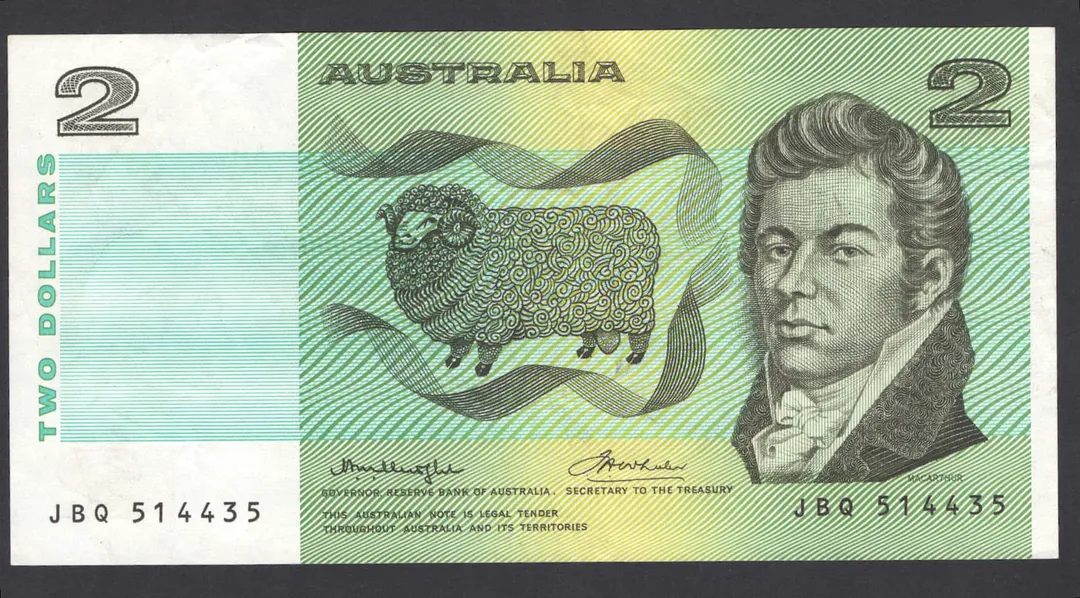 Lot 21 — $2 : Serial # JBQ 514435
