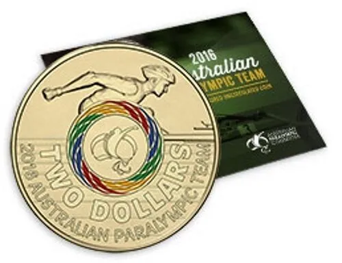 Lot 18 — 2016 Paralympic $2 Coloured Coin