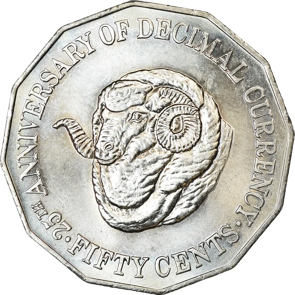 Lot 3 — 1991 50c 25th Anniversary of Decimal Currency 'Rams Head' (4.7m mintage) - 2 Bags of 20 (40)