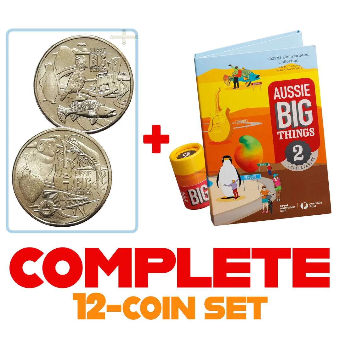 Lot 48 — 2025 Aussie Big Things $1 Uncirculated Coin Collection – 2 Collectables