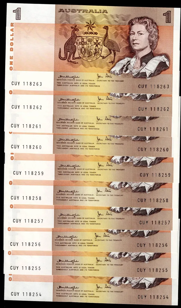 Lot 9 — $1 Knight/Stone General Prefix Run of 10