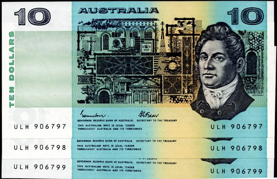 Lot 48 — $10 Johnston/Fraser General Prefix Run of 3