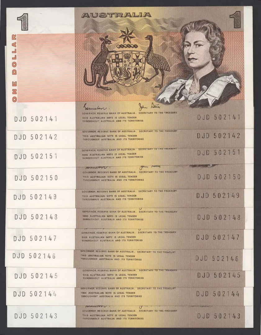 Lot 13 — 1982 $1 Johnston/Stone General Prefix Run of 11 [DJD]