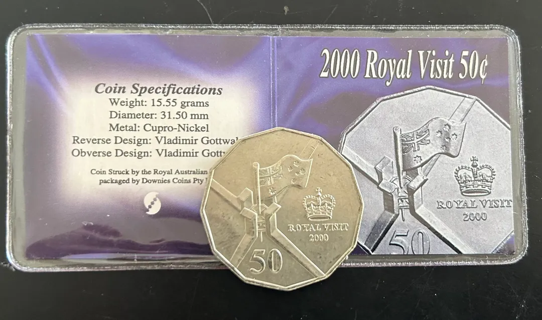 Lot 16 — 2000 50c Royal Visit - Downies Wallet