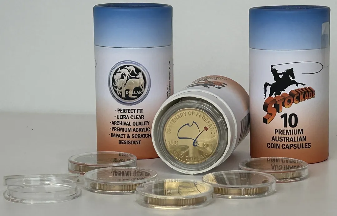 Lot 4 — Stockade: Premium Coin Capsules for Australian $1 Coins (One Dollar)