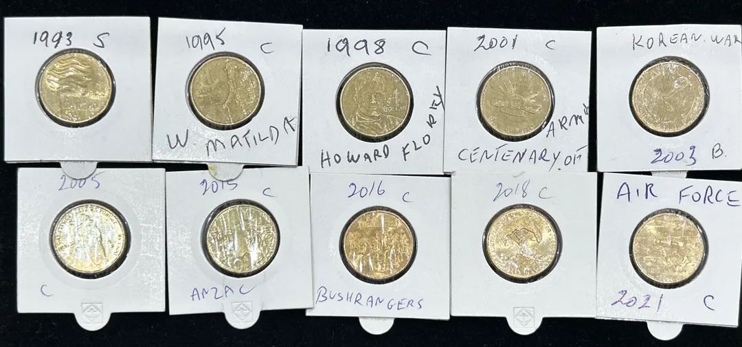 Lot 29 — Group of 10 Assorted Commemorative $1 Coins