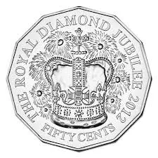 Lot 24 — 2012 50c QEII Diamond Jubilee with St.Edward's crown - Unc
