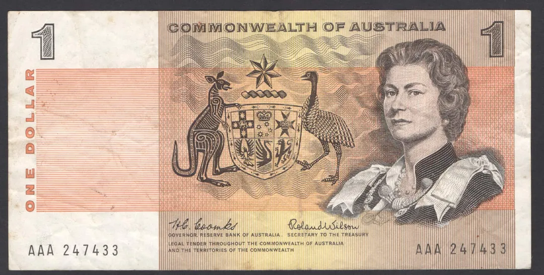 Lot 3 — $1 : Serial # AAA 247433