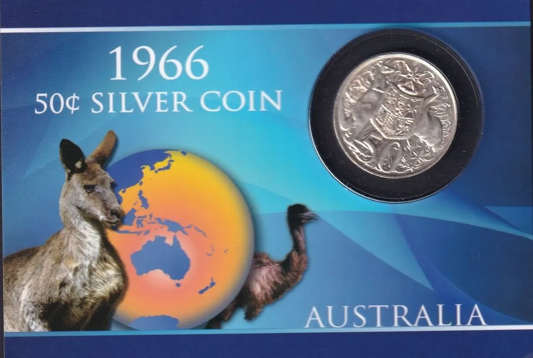 Lot 27 — Silver 1966 50c Round Silver Coin (80% Silver)