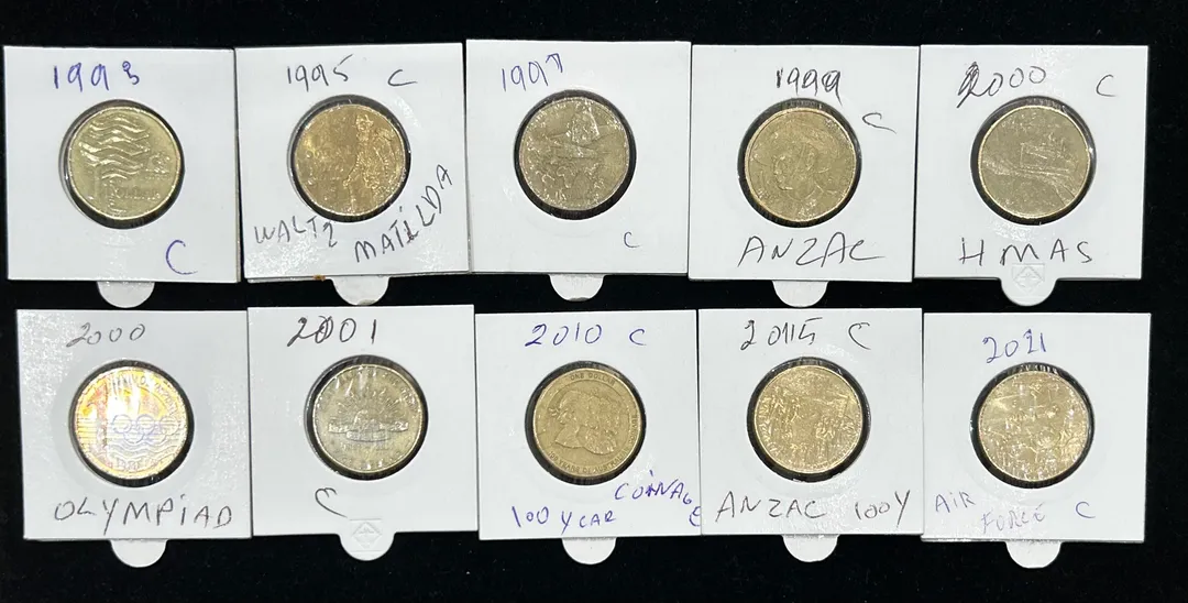 Lot 30 — Group of 10 Assorted Commemorative $1 Coins