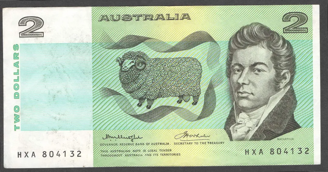 Lot 16 — 1976 $2 Knight/Wheeler OCRB Side Thread [HXA] VF+