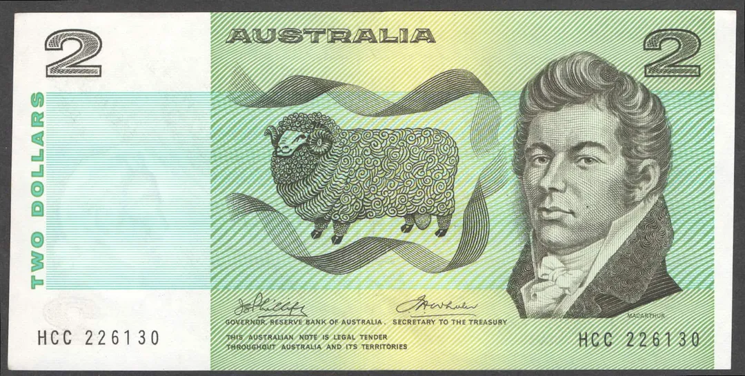 Lot 14 — 1974 $2 Phillips/Wheeler [HCC] EF+