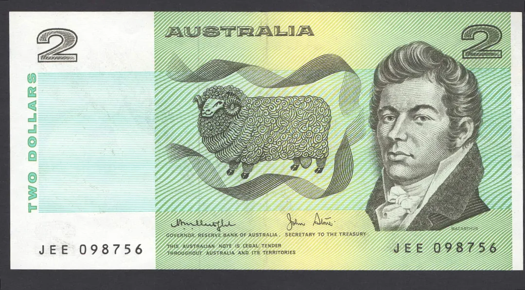 Lot 22 — $2 : Serial # JEE 098756