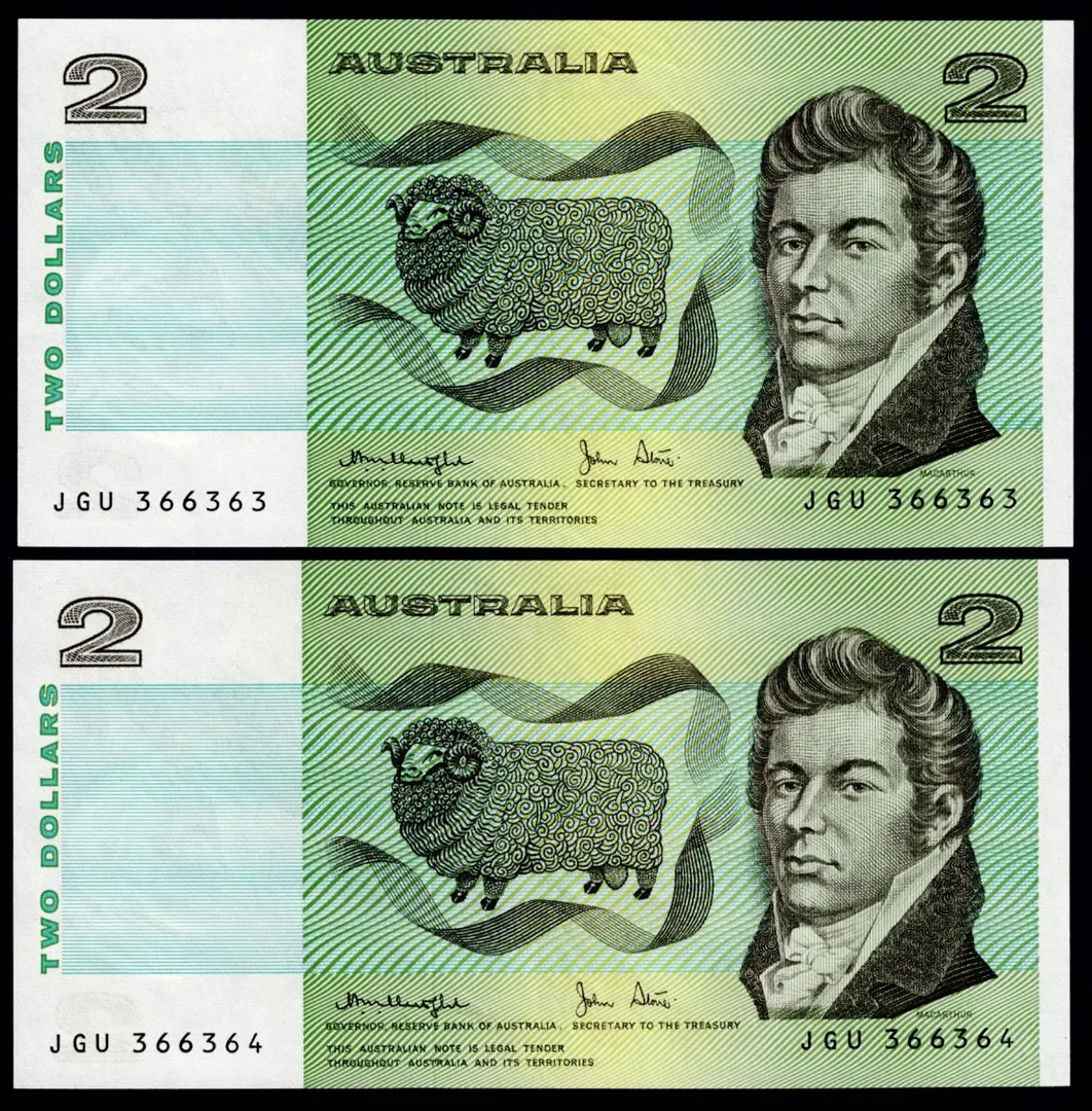 Lot 25 — $2 Knight/Stone General Prefix Pair