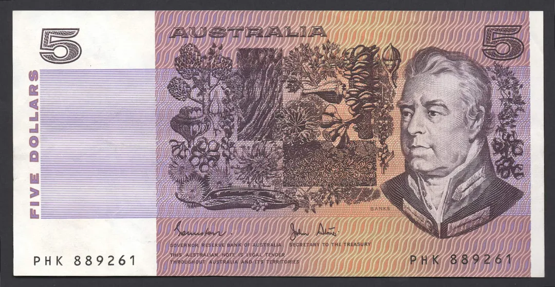 Lot 40 — 1983 $5 Johnston/Stone General Prefix [PHK]