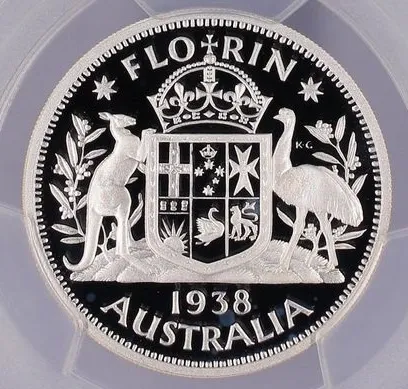 Lot 4 — 1998 20c 1938 Florin Tribute PCGS PR68DCAM - this is silver 13.36g