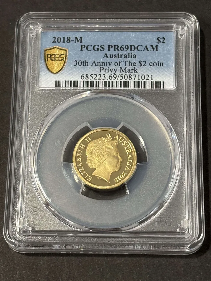 Lot 39 — 2018 $2 30th Anniversary of the $2 Coin / M Privy Mark Melbourne ANDA. Tiny Mintage