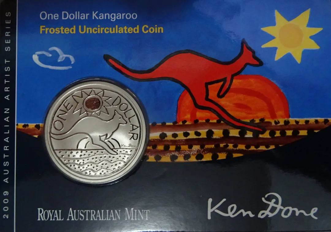 Lot 45 — 2009 $1 Kangaroo Frosted Uncirculated Coin – Ken Done