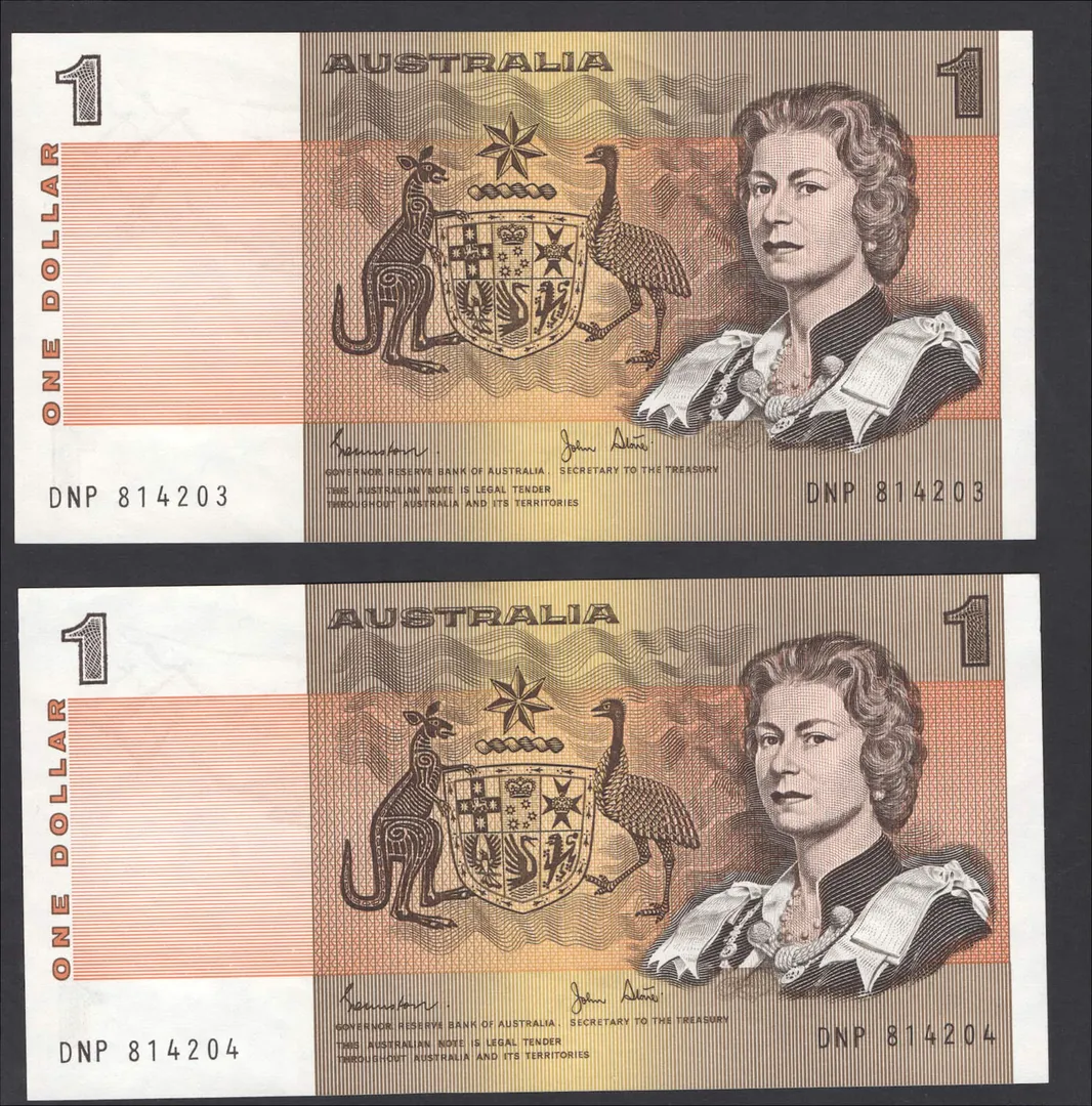 Lot 12 — $1 : Serial # DNP 814203-204