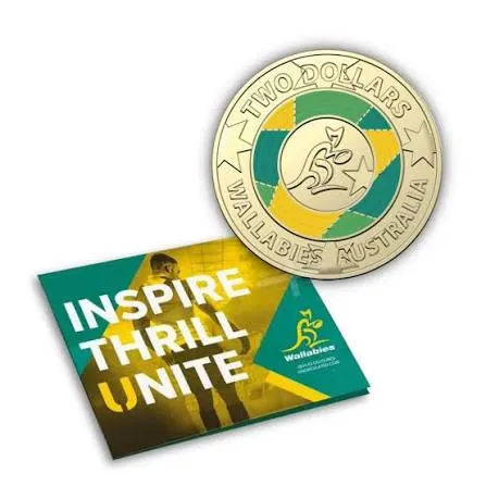 Lot 22 — 2019 Wallabies $2 Coloured Coin