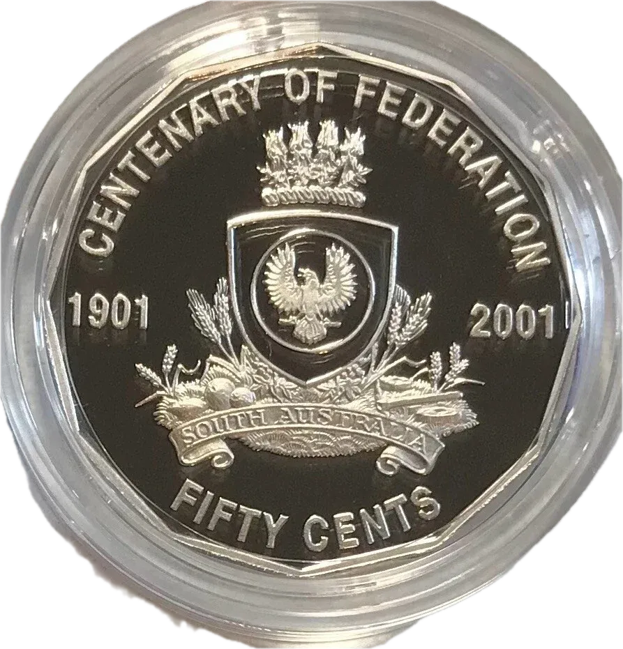 Lot 18 — 2001 50c SA Centenary of Federation - Proof