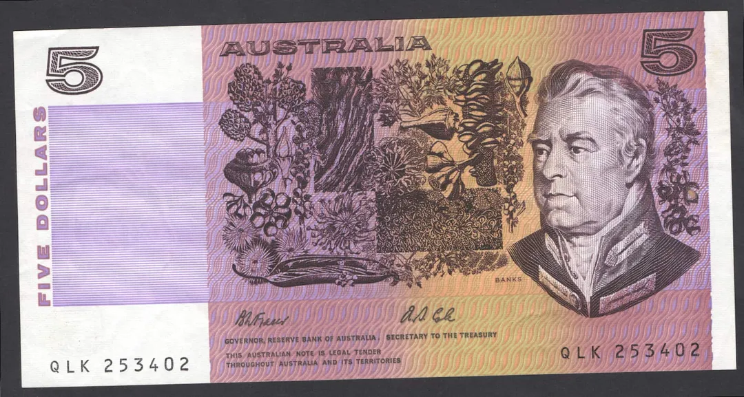 Lot 43 — $5 : Serial # QLK 253402